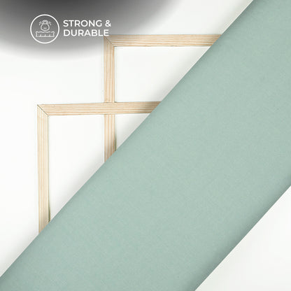Teal Blue Plain Soft Touch Cotton Shirting Fabric (Width 58 Inches)