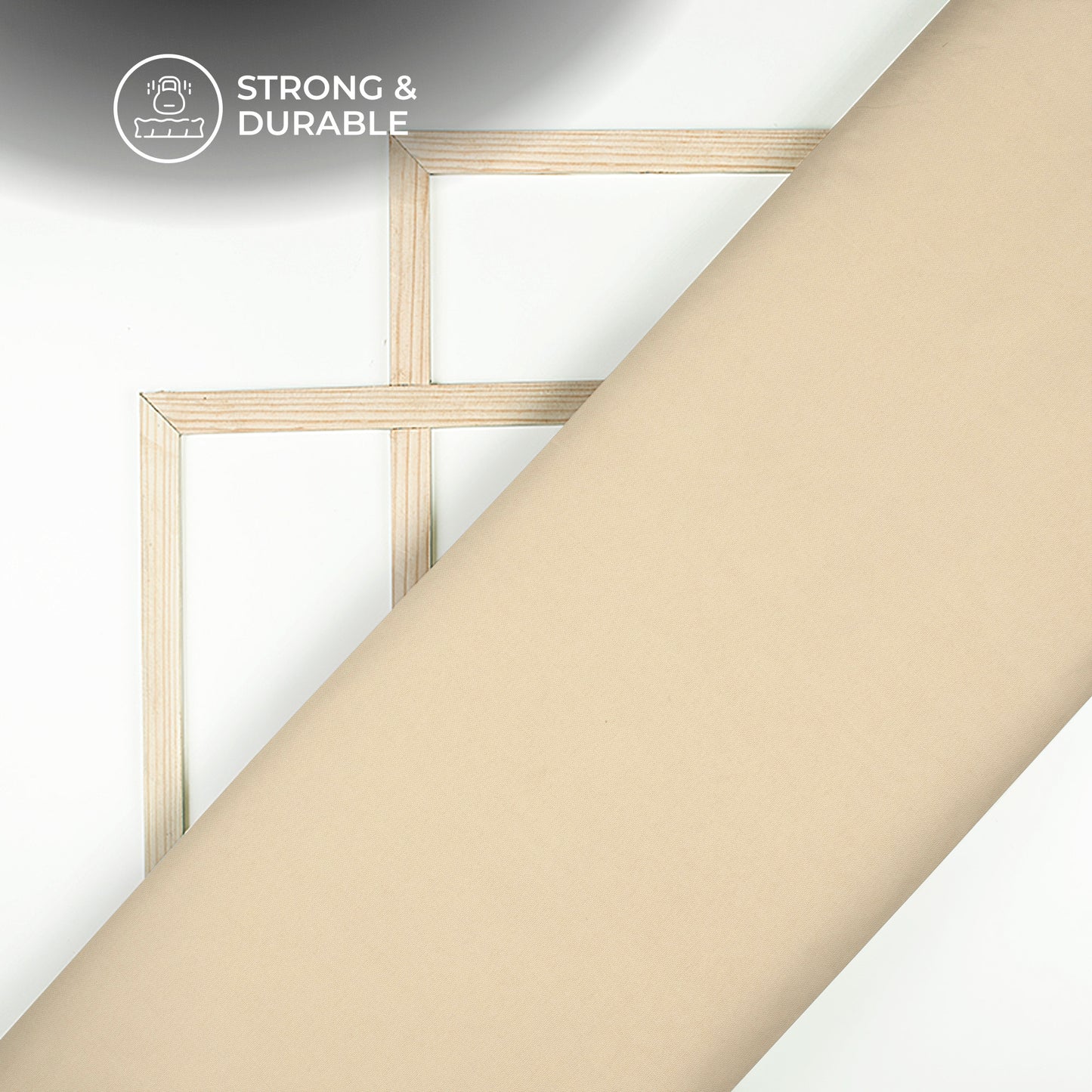 Beige Plain Soft Touch Cotton Shirting Fabric (Width 58 Inches)