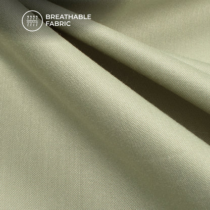Pistachio Green Plain Soft Touch Cotton Shirting Fabric (Width 58 Inches)