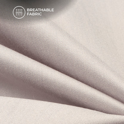 Grey Plain Soft Touch Cotton Shirting Fabric (Width 58 Inches)