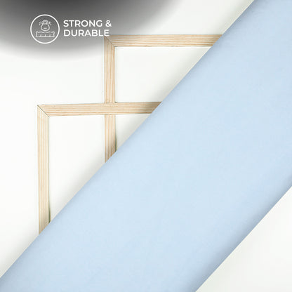 Arctic Blue Plain Soft Touch Cotton Shirting Fabric (Width 58 Inches)