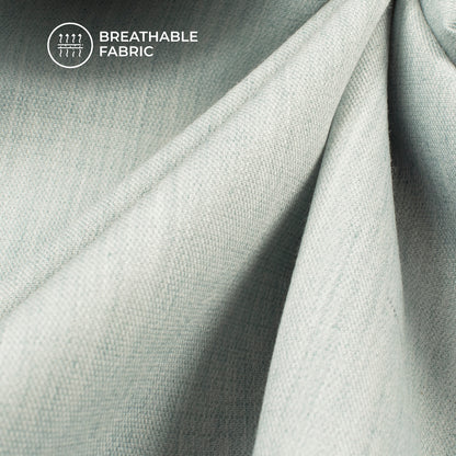 Light Blue Plain Soft Touch Cotton Shirting Fabric (Width 58 Inches)