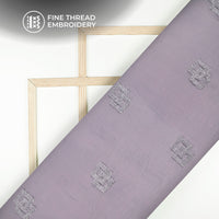 Exclusive Heather Purple Tufted Embroidery Work Viscose Nylon Fabric