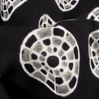 Monochrome Geometric Pattern Handblock Cotton Fabric