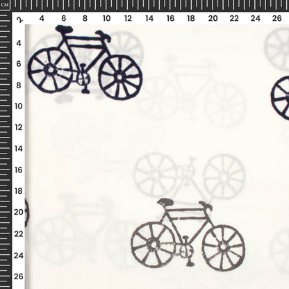 Monochrome Quirky Handblock Cotton Fabric