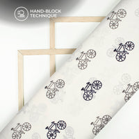 Monochrome Quirky Handblock Cotton Fabric