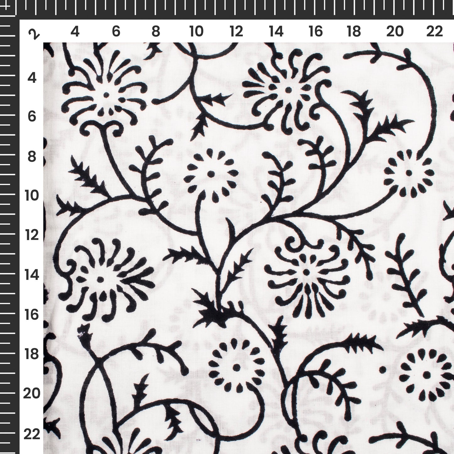 Monochrome Handblock Pure Cotton Fabric