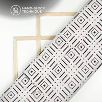 Monochrome Handblock Pure Cotton Fabric