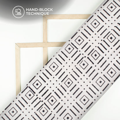Monochrome Handblock Pure Cotton Fabric