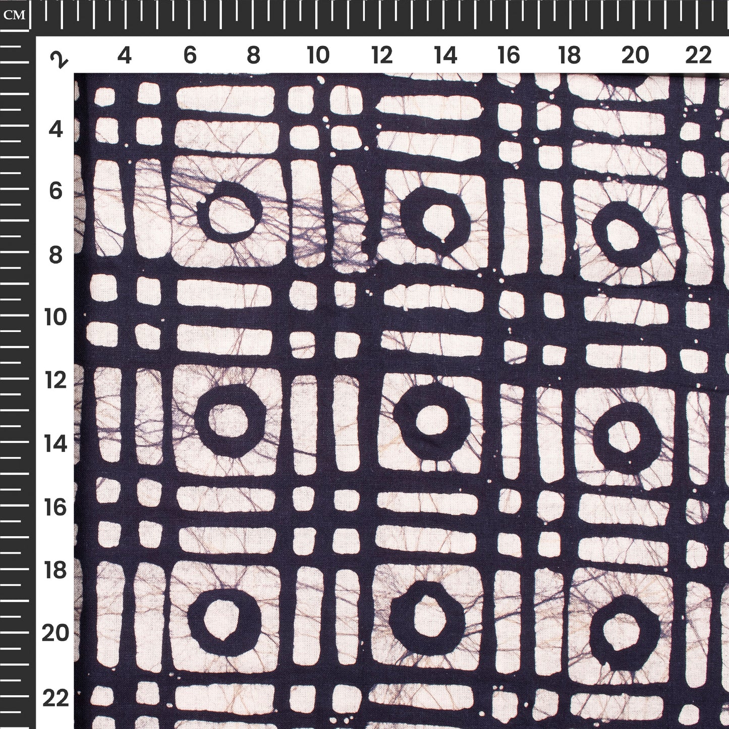 Indigo Checks Handblock Pure Cotton Fabric