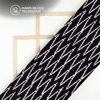 Monochrome Handblock Pure Cotton Fabric