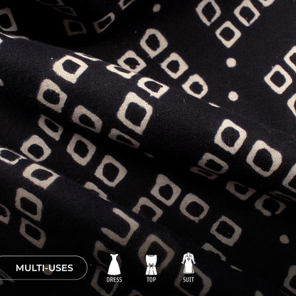 Monochrome Handblock Pure Cotton Fabric