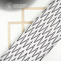 Monochrome Handblock Pure Cotton Fabric