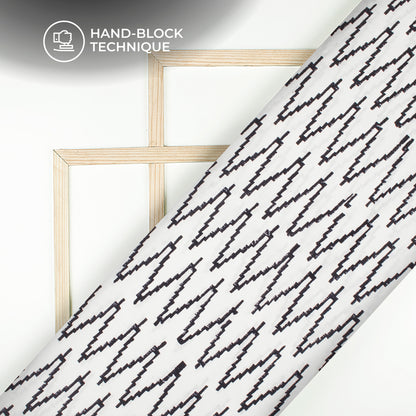 Monochrome Handblock Pure Cotton Fabric