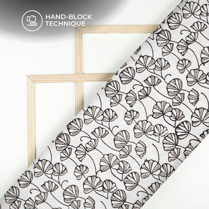 Monochrome Handblock Pure Cotton Fabric