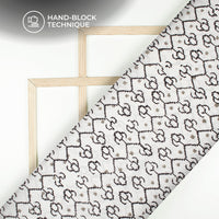 Monochrome Handblock Pure Cotton Fabric