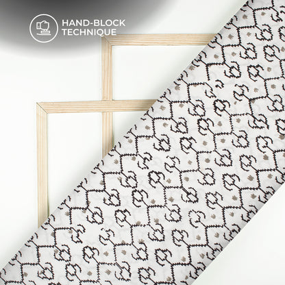 Monochrome Handblock Pure Cotton Fabric