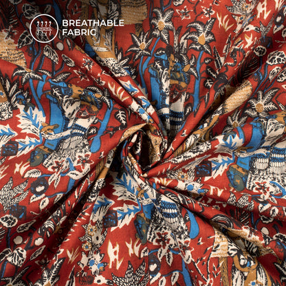 Kalamkari Print Handblock Pure Cotton Fabric