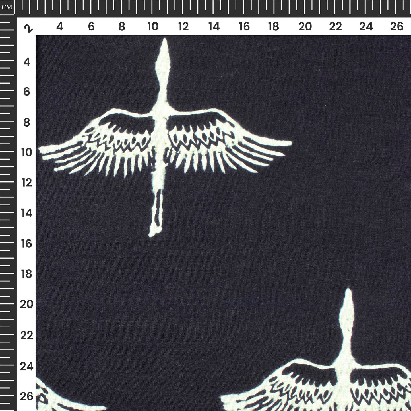 Bird Monochrome Handblock Pure Cotton Fabric