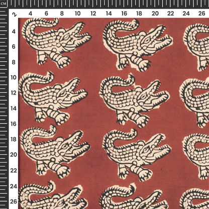 Animal Bagru Handblock Pure Cotton Fabric