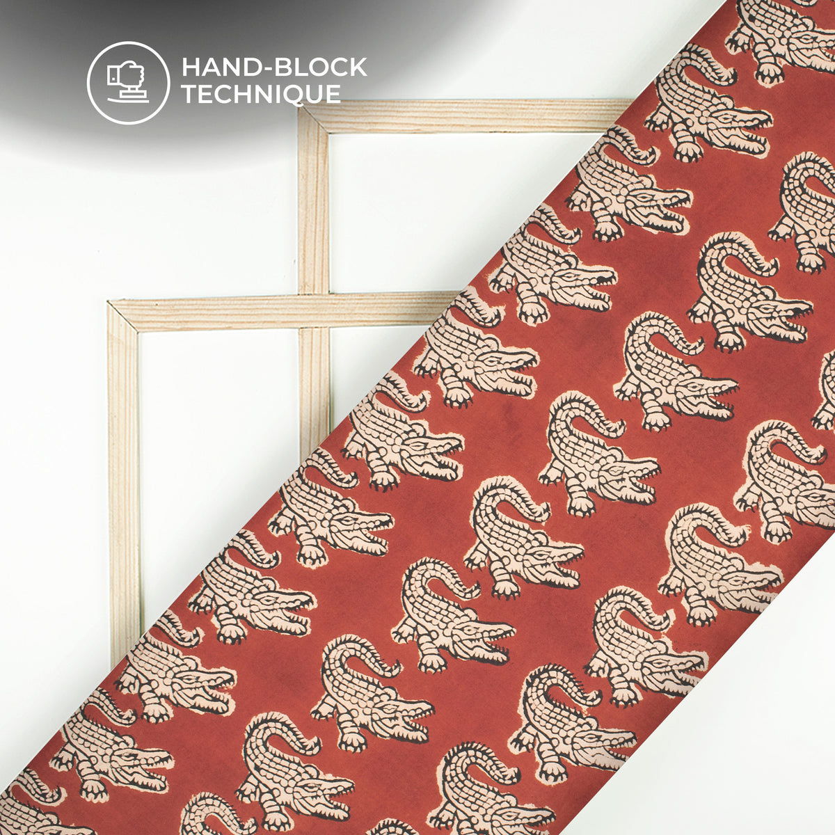 Animal Bagru Handblock Pure Cotton Fabric