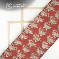 Animal Bagru Handblock Pure Cotton Fabric