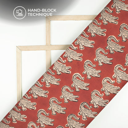 Animal Bagru Handblock Pure Cotton Fabric