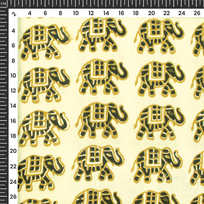 Animal Bagru Handblock Pure Cotton Fabric