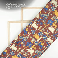 Kalamkari Bagru Print Handblock Pure Cotton Fabric