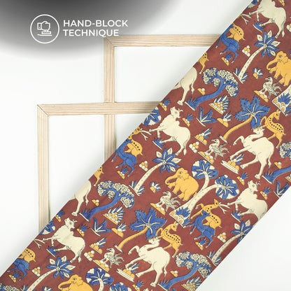 Kalamkari Bagru Print Handblock Pure Cotton Fabric