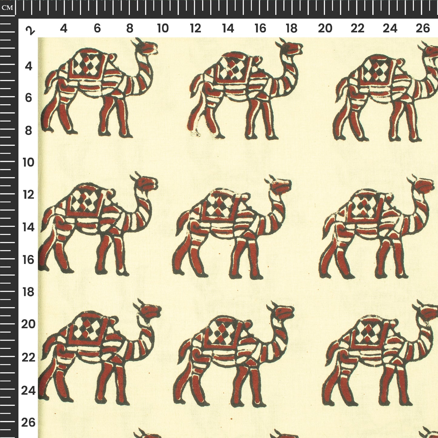 Animal Bagru Handblock Pure Cotton Fabric