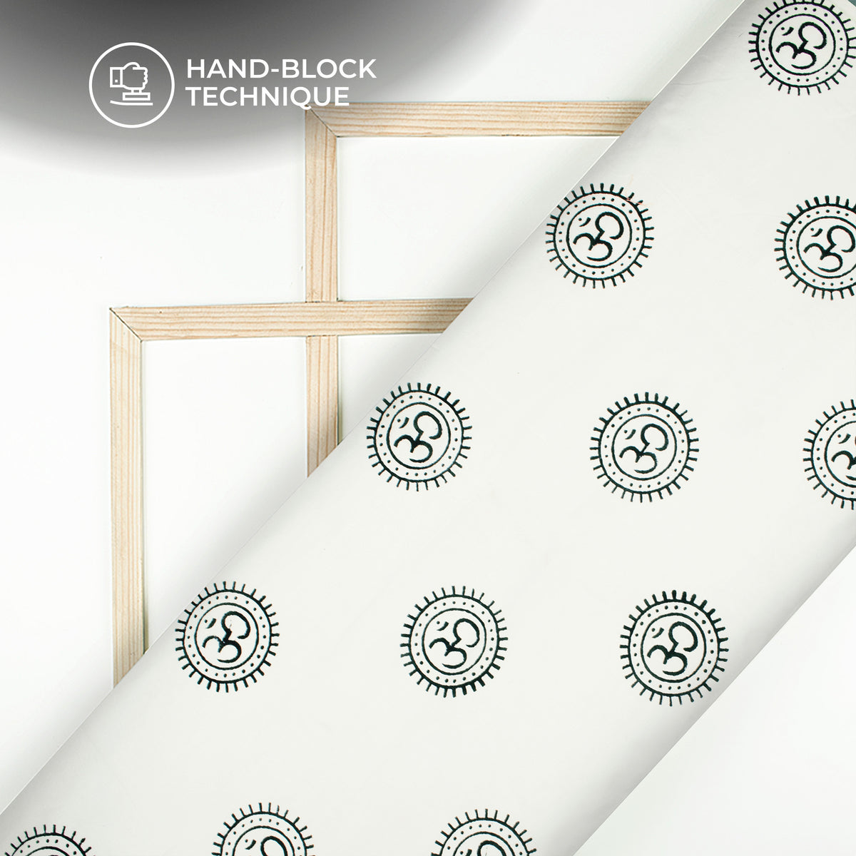 Quirky Monochrome Handblock Pure Cotton Fabric