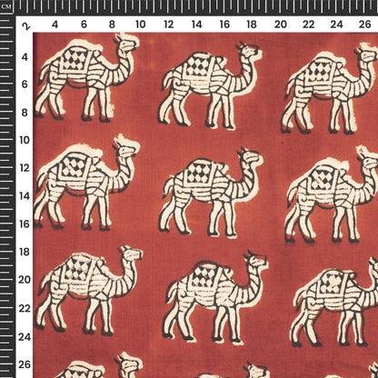 Animal Bagru Handblock Pure Cotton Fabric