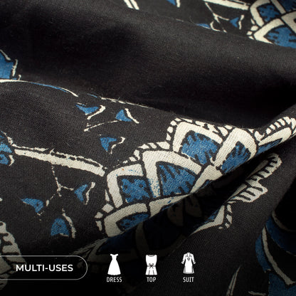 Floral Daman Bagru Print Handblock Pure Cotton Fabric
