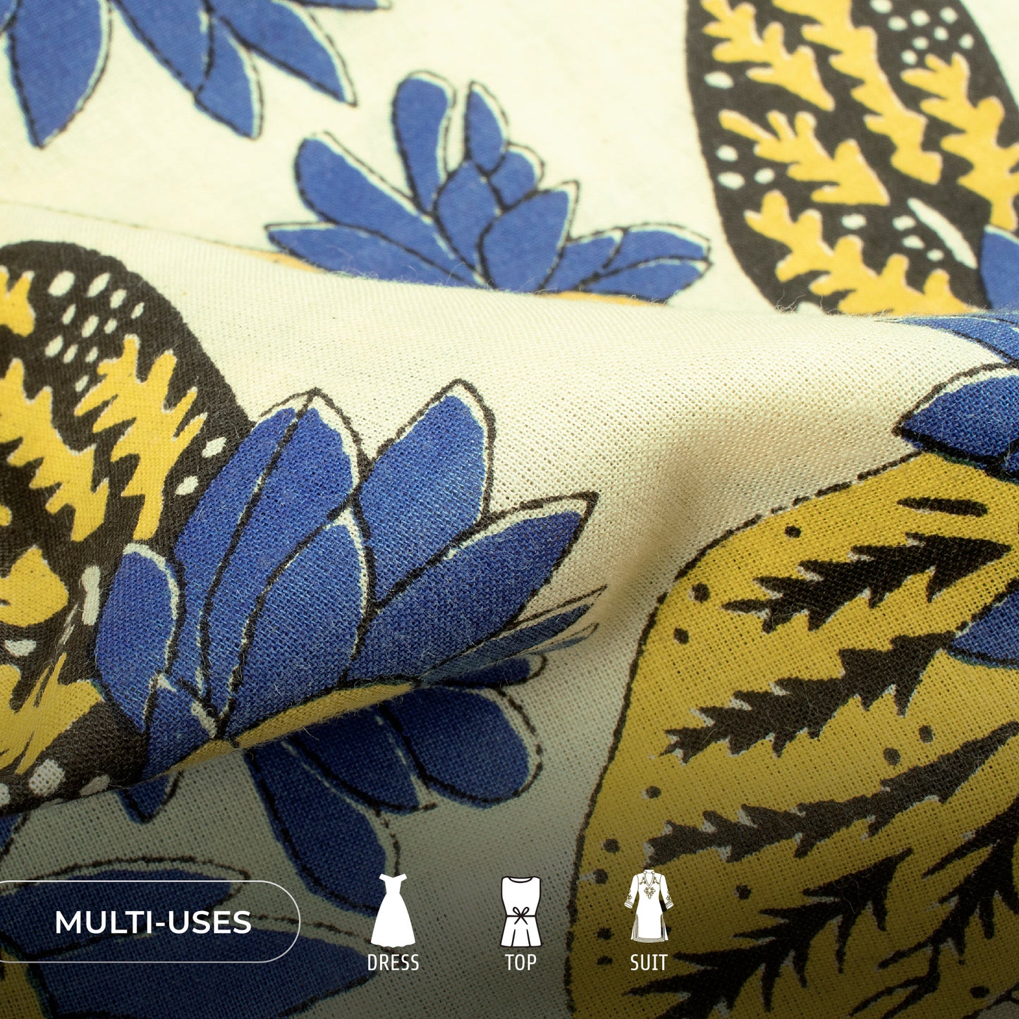 Kalamkari Bagru Print Handblock Pure Cotton Fabric