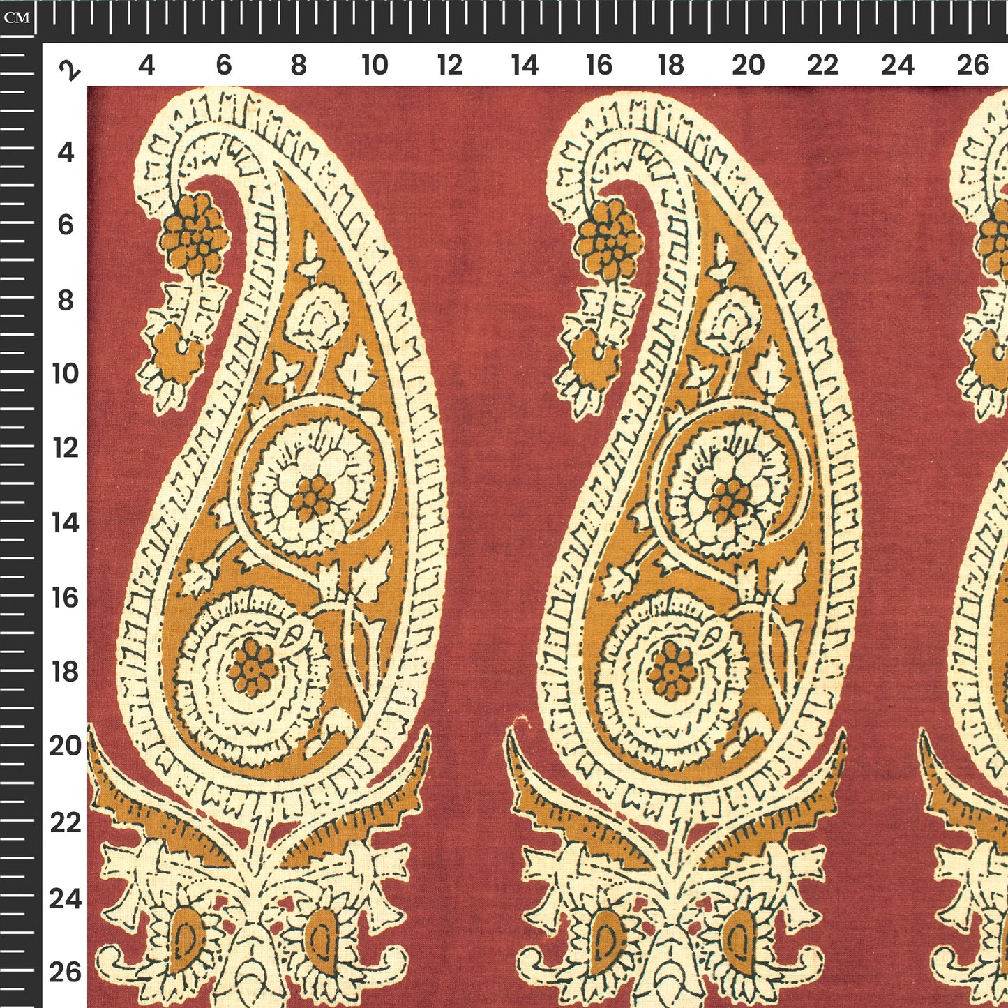 Paisley Daman Bagru Print Handblock Pure Cotton Fabric