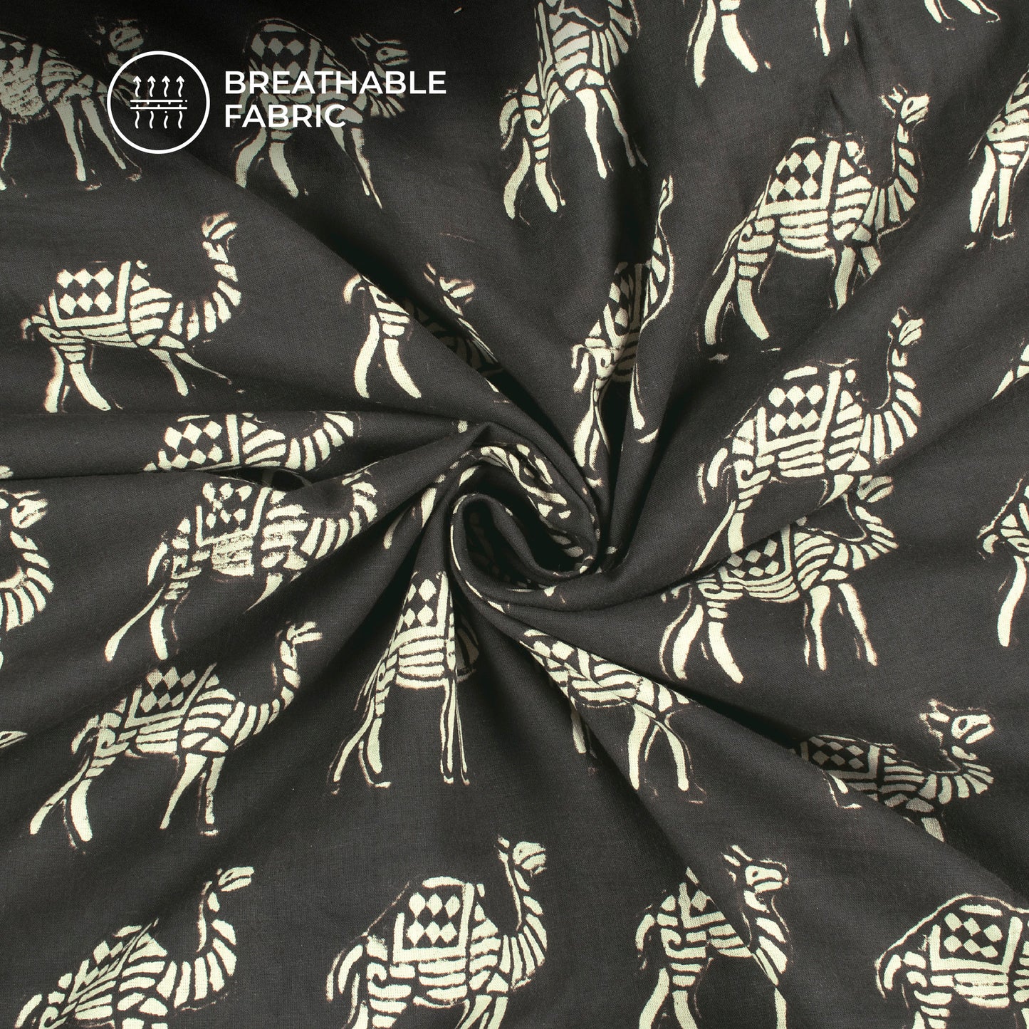 Animal Bagru Handblock Pure Cotton Fabric