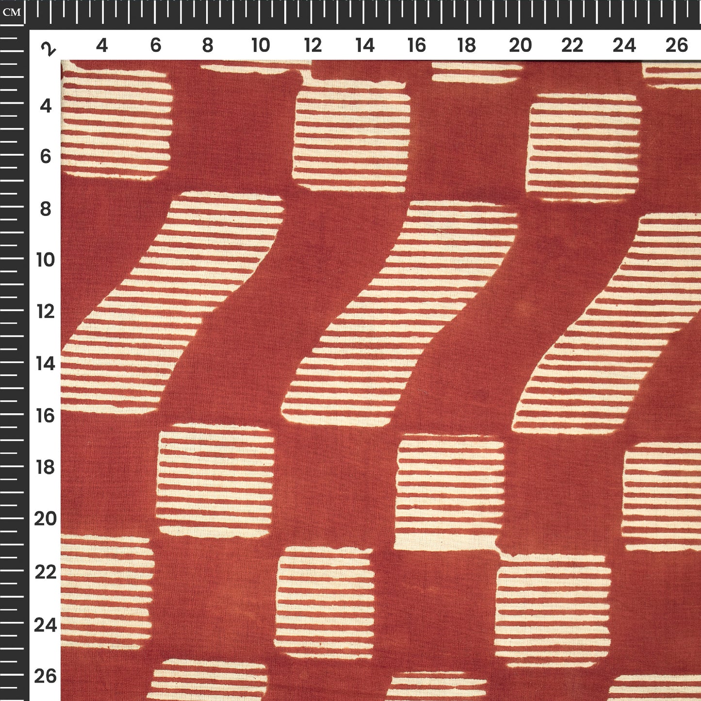 Cheks Stripes Bagru Handblock Pure Cotton Fabric