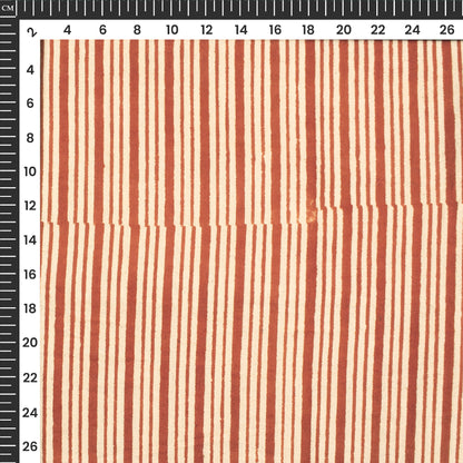 Stripes Bagru Handblock Pure Cotton Fabric
