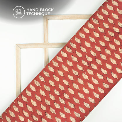 Leaf Bagru Handblock Pure Cotton Fabric