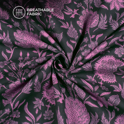 Floral Bagru Handblock Pure Cotton Fabric