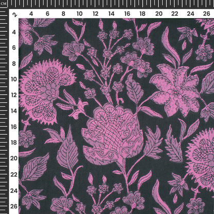 Floral Bagru Handblock Pure Cotton Fabric