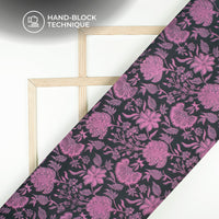 Floral Bagru Handblock Pure Cotton Fabric