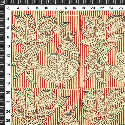 Peacock Bagru Handblock Pure Cotton Fabric