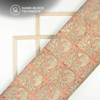 Peacock Bagru Handblock Pure Cotton Fabric
