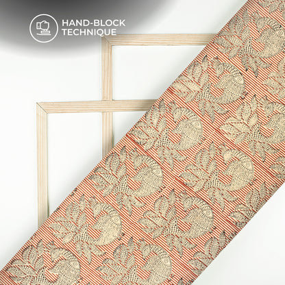 Peacock Bagru Handblock Pure Cotton Fabric