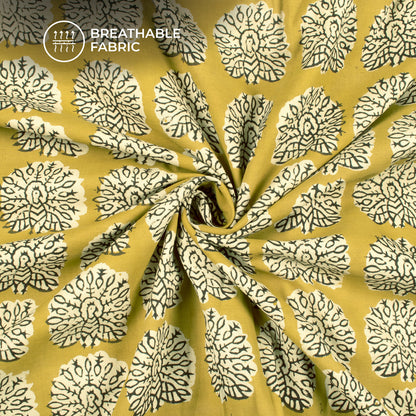 Peacock Bagru Handblock Pure Cotton Fabric