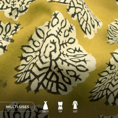 Peacock Bagru Handblock Pure Cotton Fabric