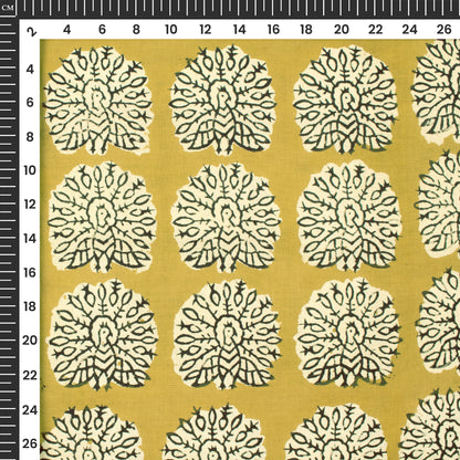 Peacock Bagru Handblock Pure Cotton Fabric