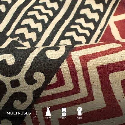 Traditional Bagru Handblock Pure Cotton Fabric